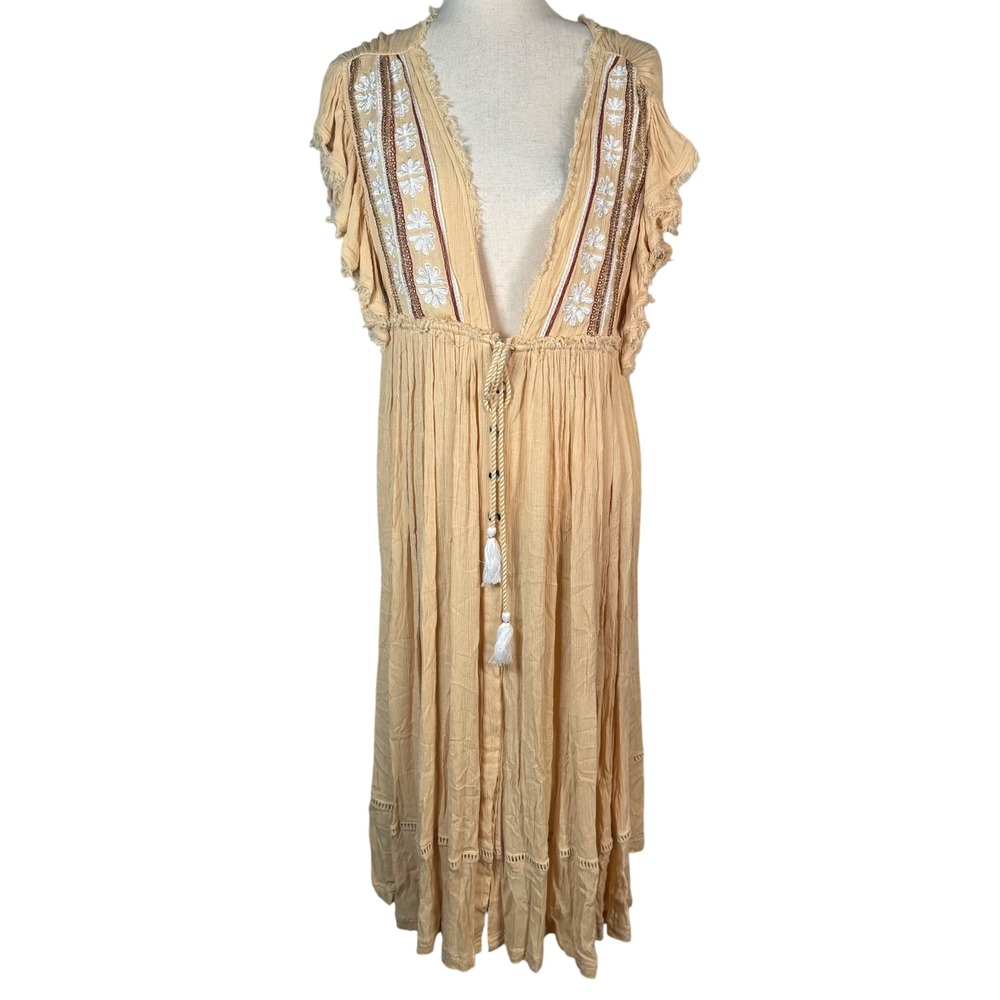 Free People Bali Will Wait For You Midi Dress Maxi Dress S Boho Cottagecore